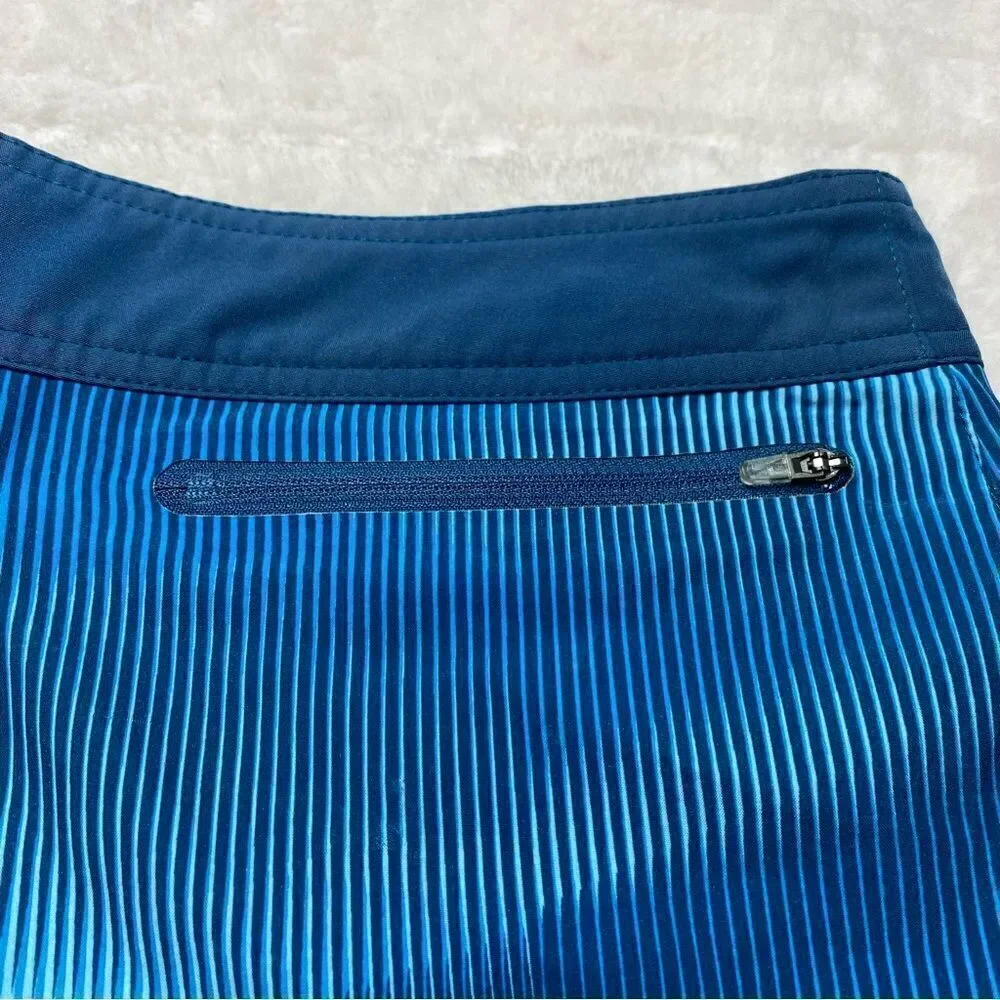 Nike Blue Tone Striped Board Shorts Size 36